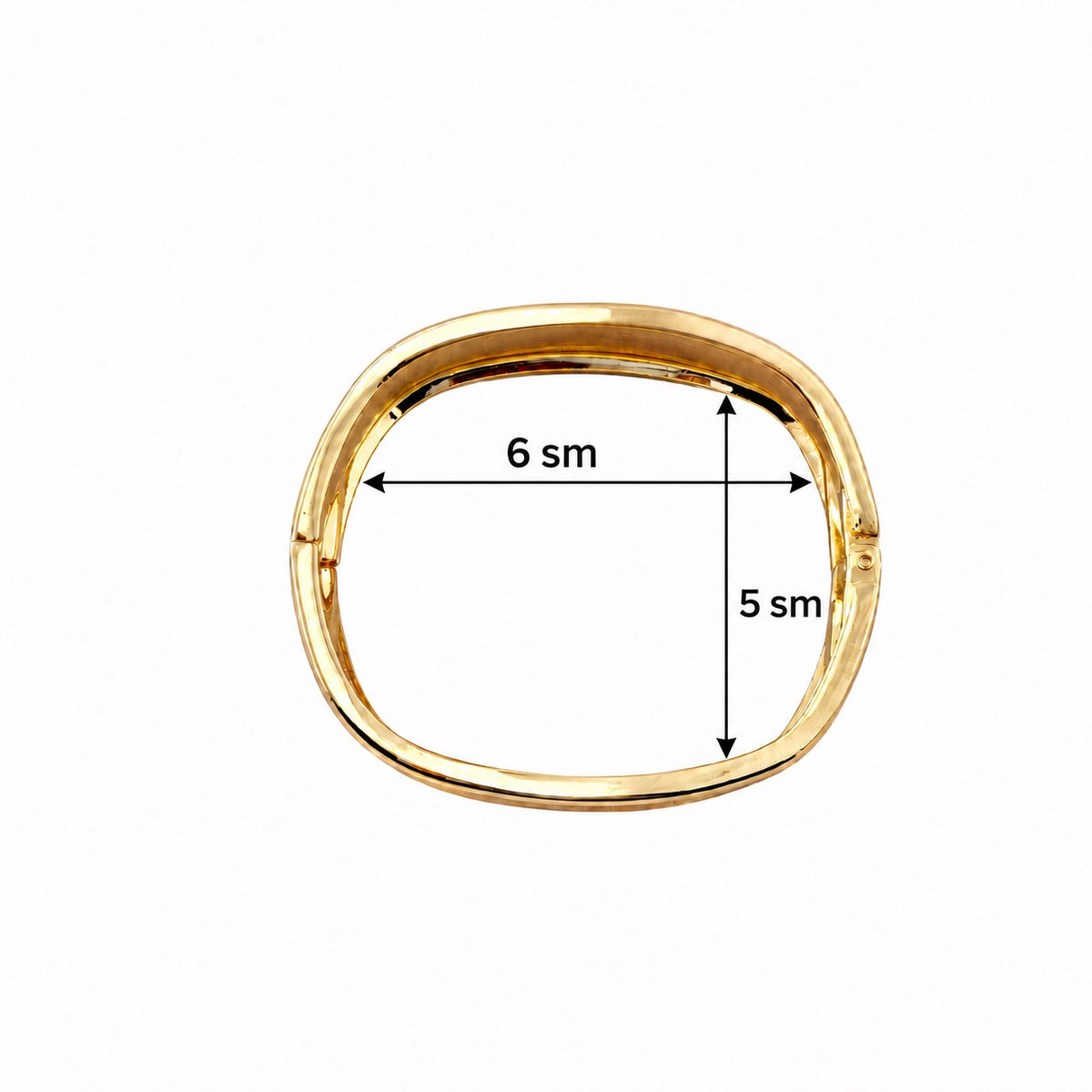 Qızılı kələbçə qolbaq ölçü 6 x 5 sm