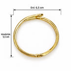 Qızılı kələbçə qolbaq – ölçü 6,5 × 5,5 sm