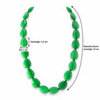 Yaşıl Jade boyunbağı ölçüsü: 22 sm, muncuq 1,5 x 1 sm